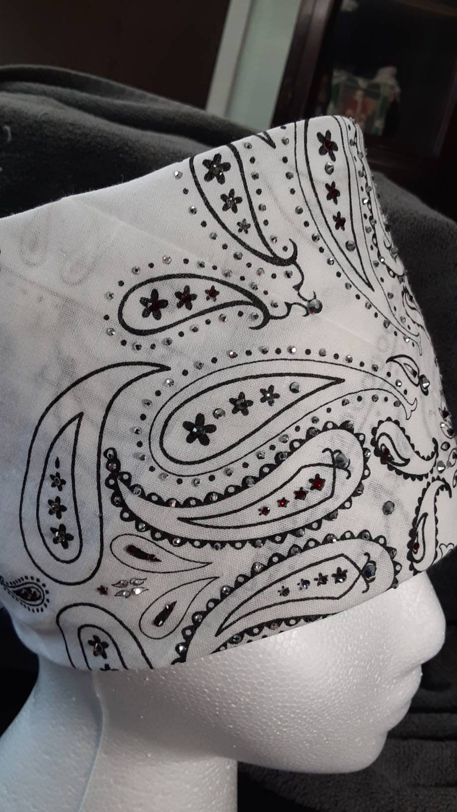 Beautiful rhinestone bandana Etsy