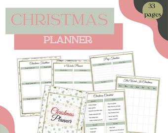 Christmas Planner Ultimate Printable Package | Christmas Planner Printables | Christmas Budget Planning | Christmas Recipe | Christmas Lists