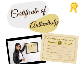 Printable Certificate of Authenticity | Certificate of Authenticity | Authenticity Certificate | Digital Download Certificate of Authenticit