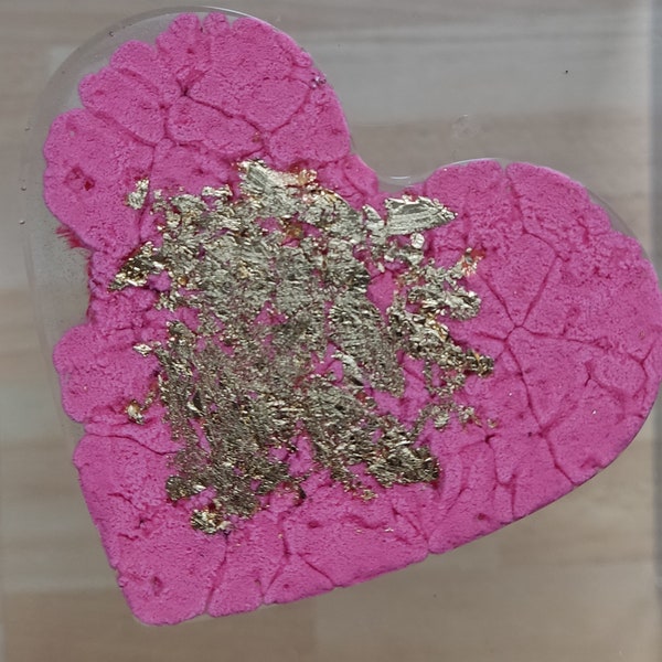 Eye-catching One Off Heart Shaped Resin Coaster Perfect For Your Valentine