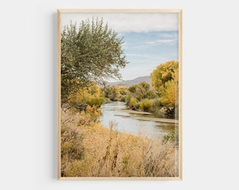 Fall Print, The Carson River, Digital Download, Nature Photograph, Cabin Decor, Living Room Wall Art, Rustic Wall Decor, Nevada Print