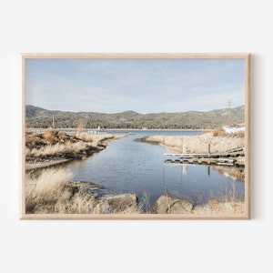 Big Bear Lake Print, Digital Download, Rustic Wall Art, Cabin Decor, Nature Prints, Lake House Decor, Living Room Decor, California Mountain