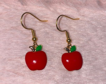 Teacher’s Apple Dangle Earrings