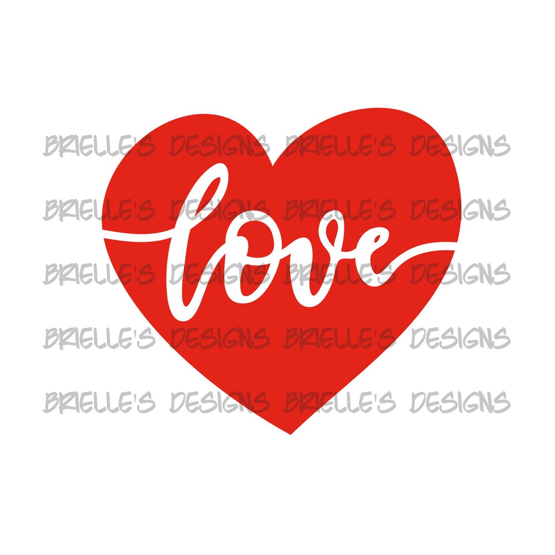 Love Heart SVG File Shape Doodle Cutout Cricut Digital - Etsy