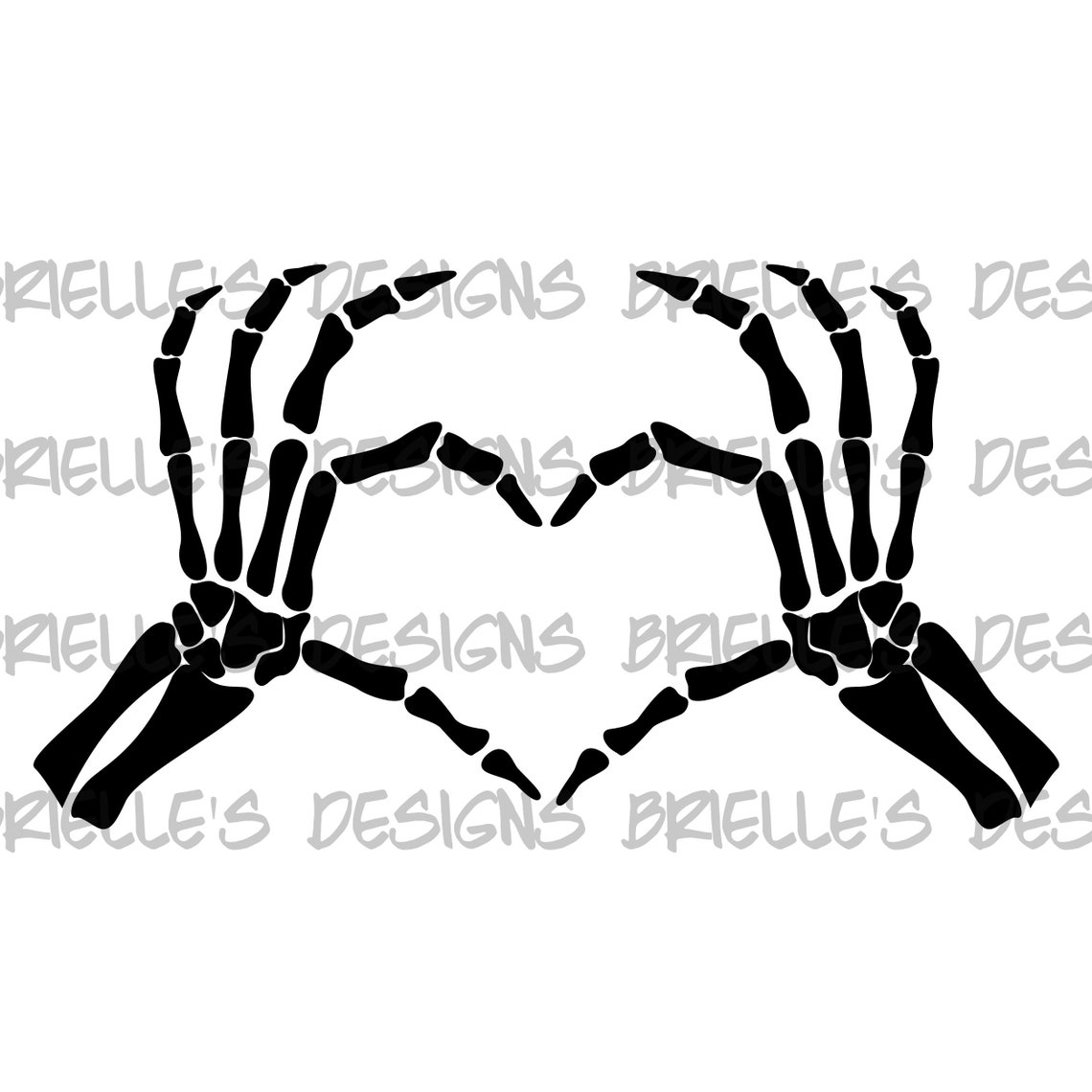 Skeleton Heart Hand SVG File Halloween Love Spooky Bones - Etsy