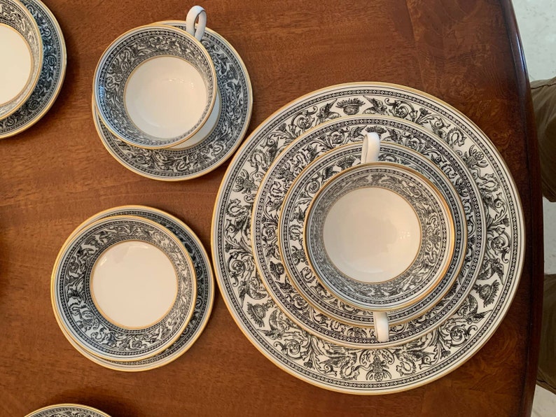 Luxury Dinnerware Set Stylish and Elegant Wedgwood Etsy