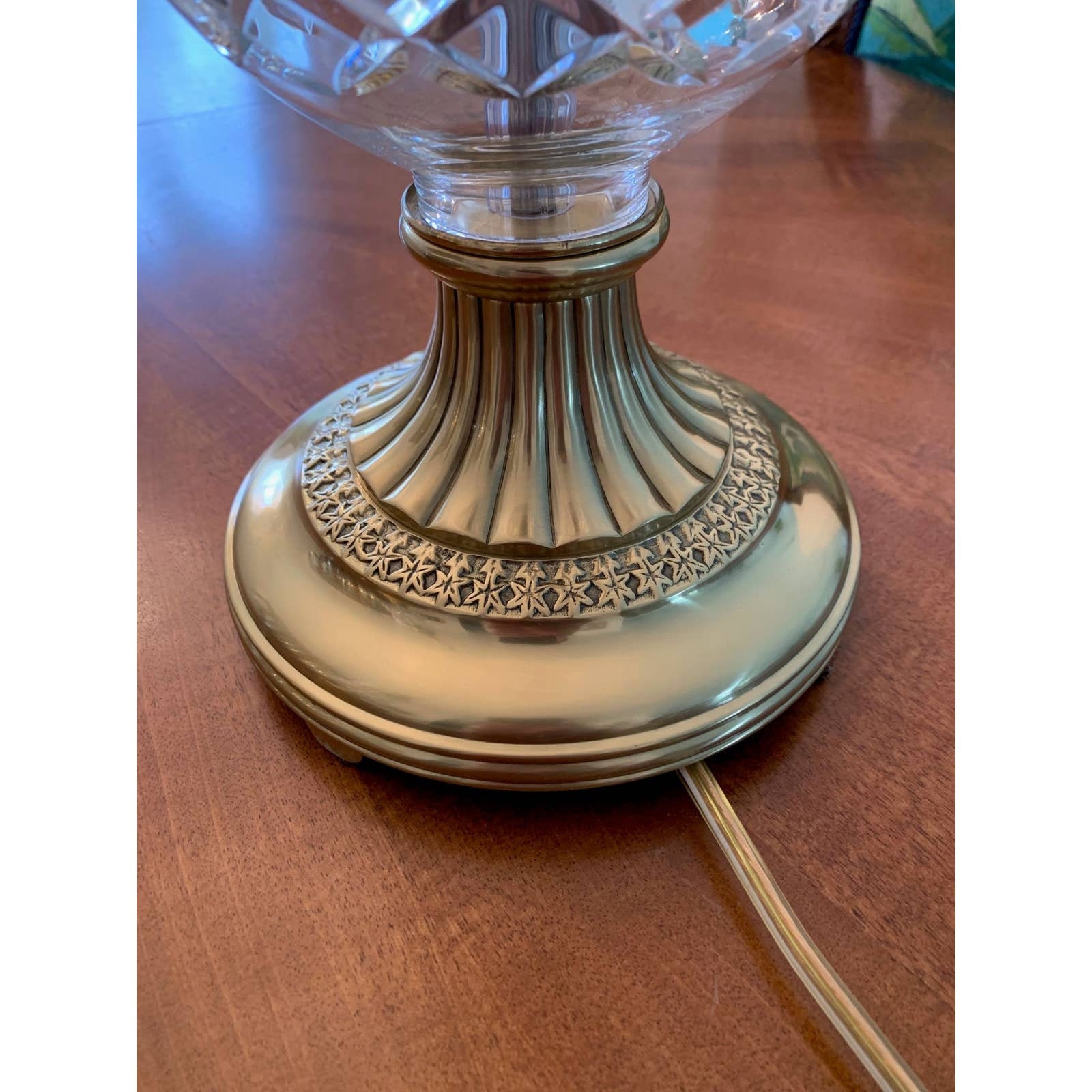 Waterford Crystal Glencar PAIR of 30 Table Lamps W/ Finials Made in