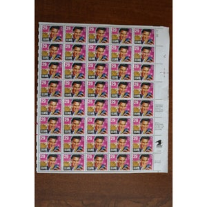 USPS Elvis Presley Stamps Rock & Roll 1992 Full MINT Hoja de 40 - 29 Cent