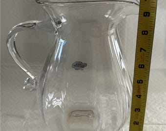 Jarra vintage BLENKO de 10" y 96 oz, transparente, nueva generación