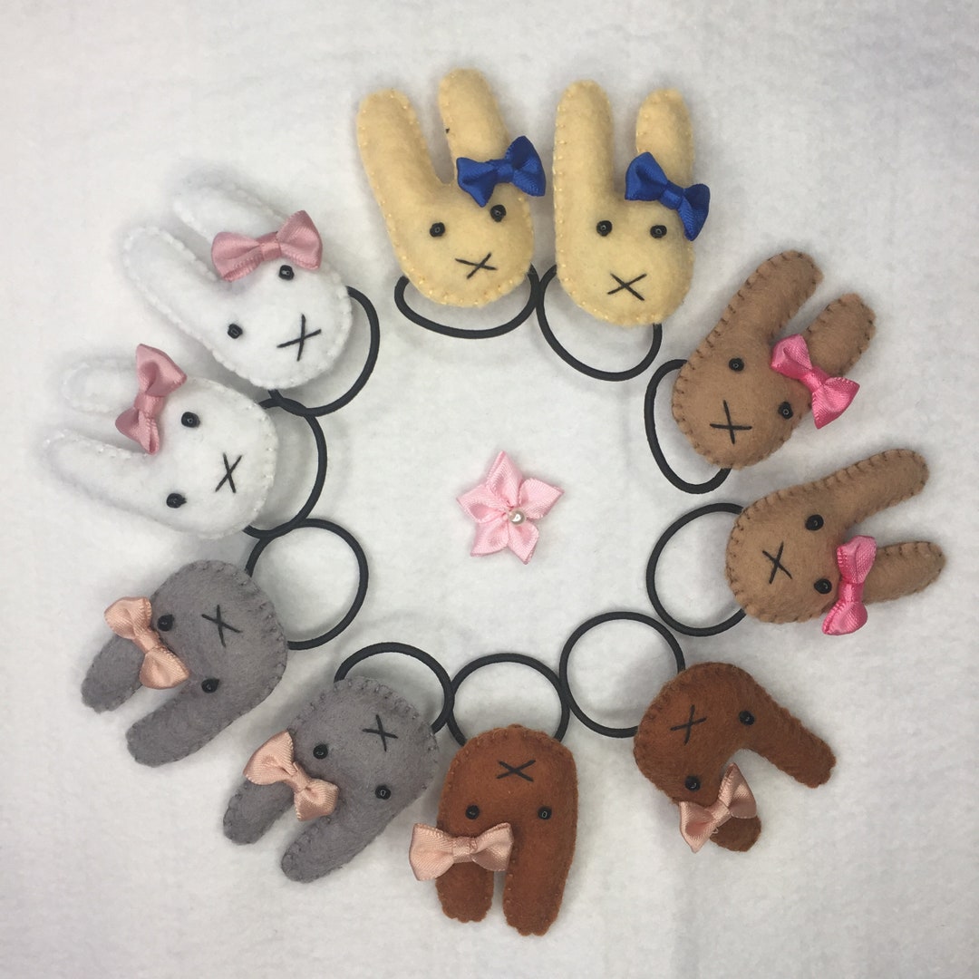 Pair of Kawaii Rabbit Elastics for Hair Etsy