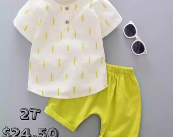 Toddler 2pcs Neon Summer Outfit