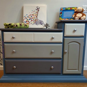 Dark grey changing table sale