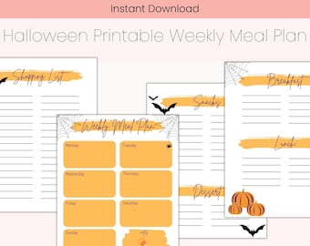 Planificador de comidas de Halloween