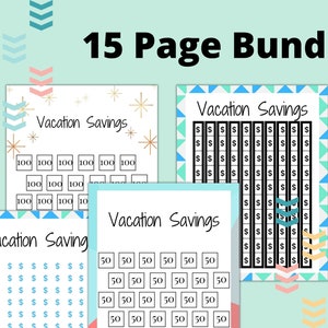 Vacation Savings Tracker, Vacation Savings Challenge, Vacation Budget Tracker