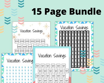 Rastreador de ahorros para vacaciones, Desafío de ahorros para vacaciones, Rastreador de presupuesto para vacaciones