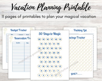 Paquete de planificación de vacaciones mágicas