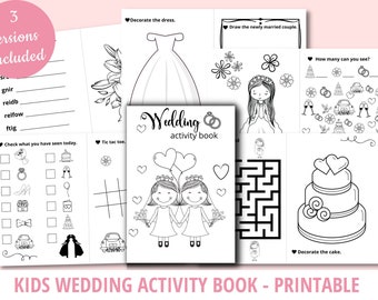 LGTBQ Wedding Activity Book for Kids | Lesbian | Gay | Two Brides | Two Grooms | Bride Groom | Printable | Digital Download