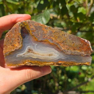 Yellow Banded and Crystal Thunderegg Agate, Dendritic Thunderegg Achat, Turkish Thunderegg Agate Pair, Polished Specimen, Turkey Thunderegg.