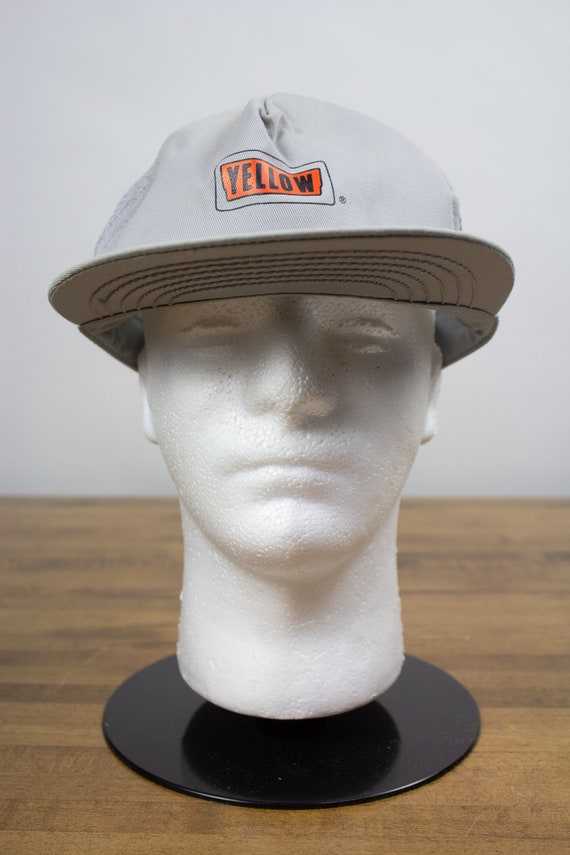 Vintage Grey Trucker Yellow Hat