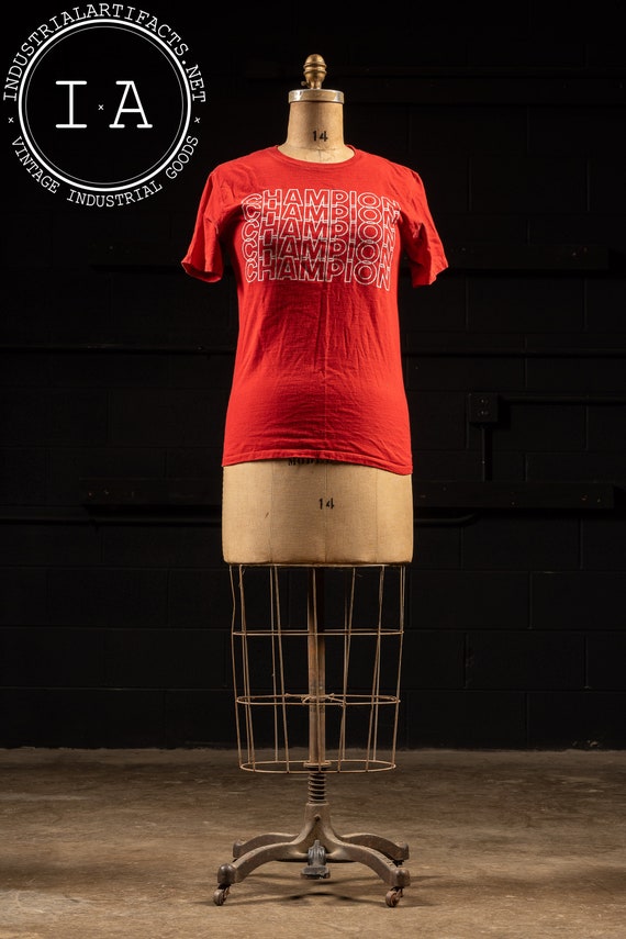 Vintage Champion Stacked Font Tee