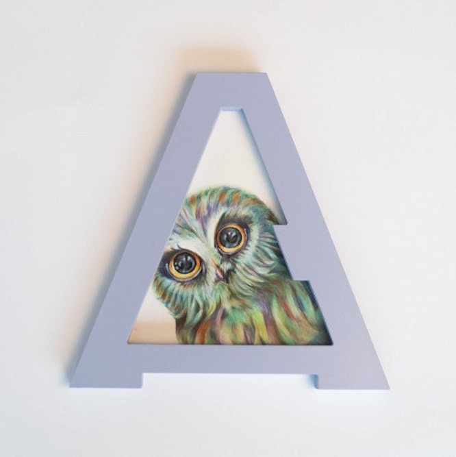 Cadre Mural Personnalisé Pour Enfant. Lettre de L'initiale A.