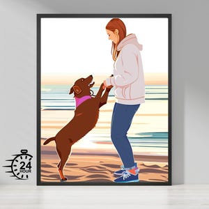 Ritratto di famiglia senza volto personalizzato - Disegno artistico a una linea - Opera d'arte significativa - Illustrazione del legame familiare - Regalo premuroso per i propri cari