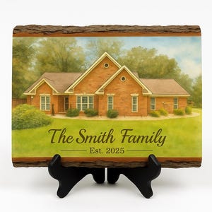 Custom Watercolor House Portrait from Photo: Realtor Closing Gift