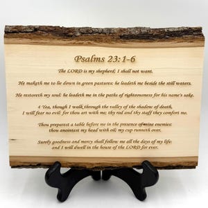 Custom Psalm Sign Scripture Sign Bible Verse Sign Framed Wood Signs Gift Christian Signs for Home Wood Personalized Christian Decor Sign
