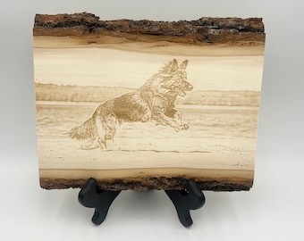 Pet Picture on Wood Engraved Picture Memorial Gift Pet Photo Custom Pet Memorial Picture Pet Engraving on Wood Engraving Christmas Gift