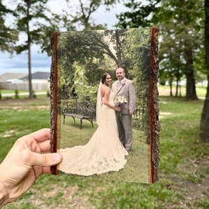 Custom Wood Photo Gift Reclaimed Wood Picture Gift Keepsake Wood Thanksgiving Gift Photo on Wood Slice Photo Gift Custom Christmas Decor