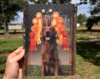 Custom Dog Picture on Wood Pet Picture Gift Pet Photo Personalized Pet Memorial Picture Pet Loss Gift Sign for Pet Wood Memorial Slice
