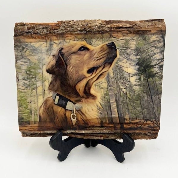 Custom Dog Picture on Wood Pet Picture Memorial Gift Dog Photo Personalized Pet Memorial Picture Pet Loss Gift Dog Wood Mothers Day Gift