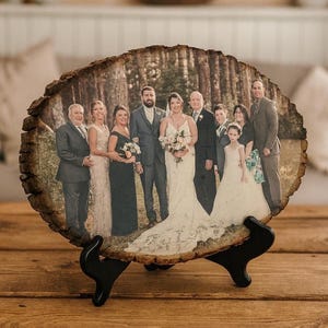 Photo on Wood Custom Gift Personalized Wood Picture Transfer Wedding Gift Anniversary Photo Christmas Gift Family Picture on Wood Wall Art