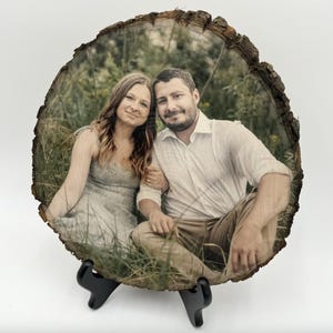 Personalized Wood Photo Gift Custom Picture Gift for Him, Wood Christmas Gift Frame Wooden Canvas Wall Art Gift for Couple Anniversary Gift