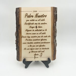 Padre Nuestro, Das Vaterunser auf Spanisch, Spanisches Lord Prayer Sign, La oración del Señor, Vater unser auf Spanisch, Hispanic Christian Gift