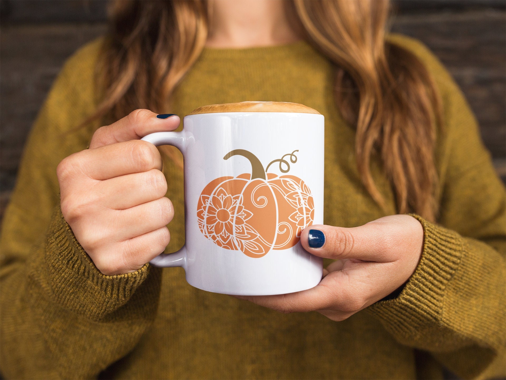 Pumpkin Coffee Mug for Fall Gift, Pumpkin large tea cup Autumn
