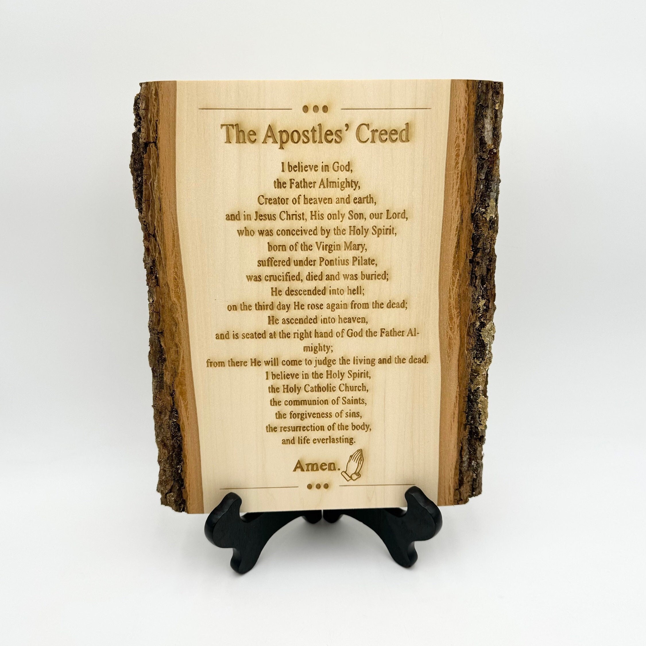 The Apostles Creed Prayer, Apostle Creed Sign, Rustic Home Decor ...