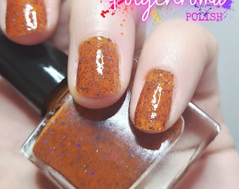 Vegan | Cruelty Free | Ten Toxin Free | UK Handmade Nail Polish - Abscission | Indie Nail Polish | Fall Nails | Autumn Pumpkin | Orange