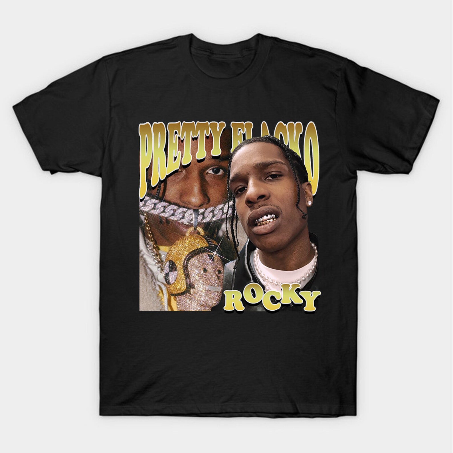 Asap Rocky 90S Retro Vintage Bootleg Black Color Unisex - Etsy