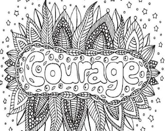 Adult Coloring Page Affirmation & Inspiration