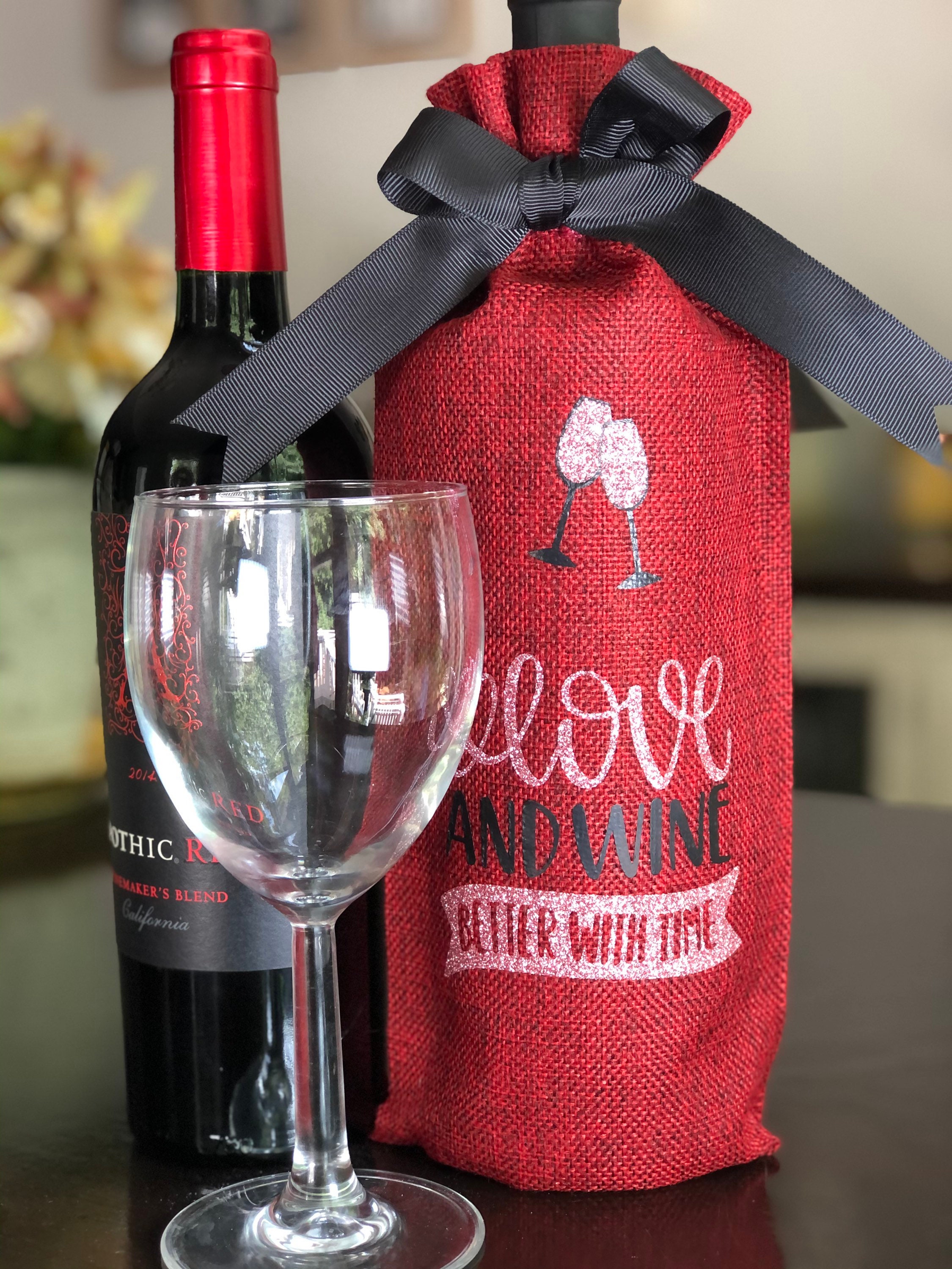 Wine Bottle Gift Bag Gift Bags Wedding Gift Housewarming Etsy