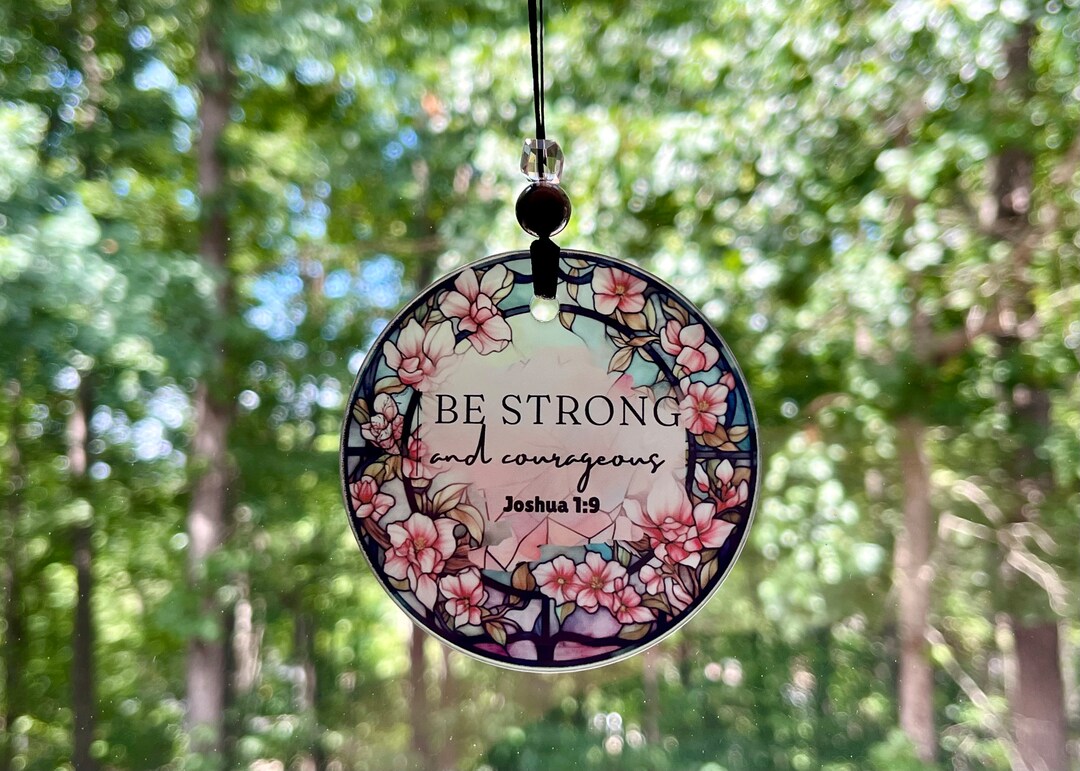 Be strong Poster, Be Strong and Courageous Joshua 1 9 Wall Art, Christian Wall Décor, Courageous