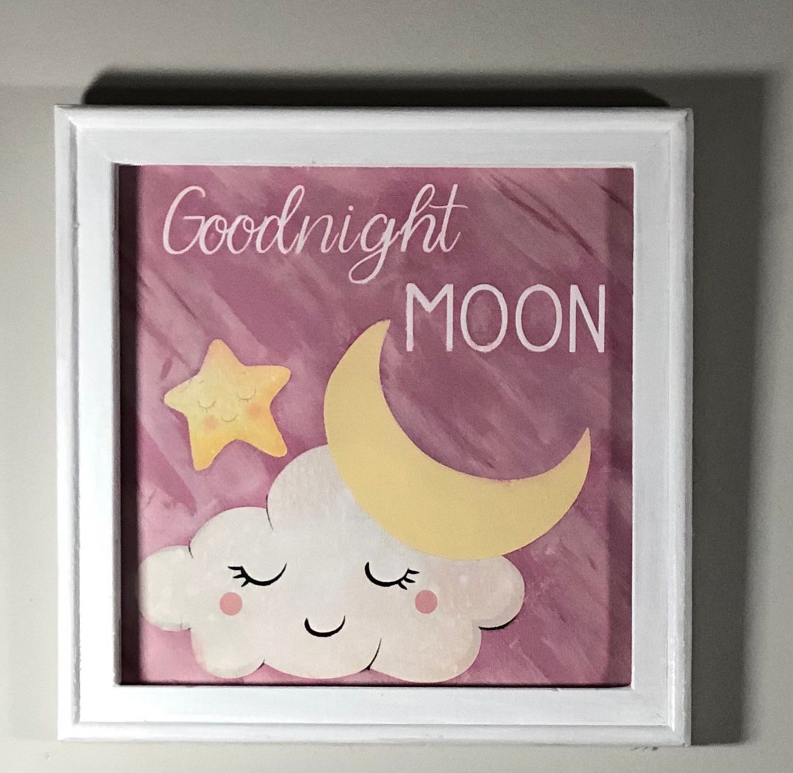 Goodnight Moon Canvas Art Nursery Art Nursery Decor Kids Etsy