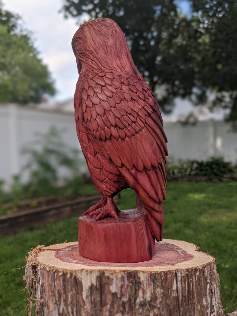 Red Tailed Hawk Wood Carving - Etsy