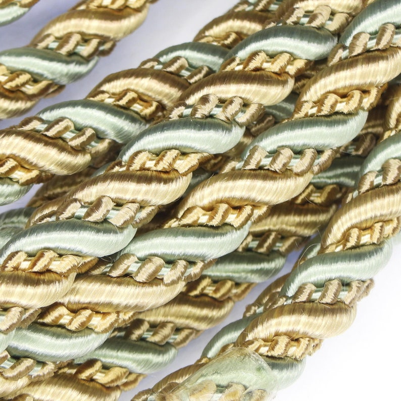 5 COLOUR 10mm Thick Barley Twist Cord Upholstery Costume Rope BUY 1 2 4m+ 821 image 2
