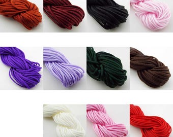 1.5mm Nylon Braided Cord 13m Bundles Knot Jewellery 11 Colours BUY 1 2 4 8 185D