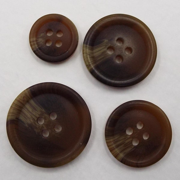 6 SIZE Brown 15mm 20mm 23mm 25mm 28 30mm Suit Jacket Coat BUY 2 4 8 Buttons 818