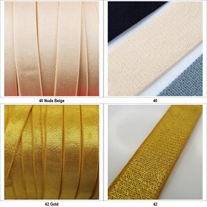 13 COLOR 15mm Satin Soft Feel Strong Lingerie Elastic Bra Strap BUY 1 2 4m 902 image 6