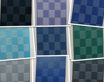 9 COLOUR 25mm Satin Chequered Ribbon Gingham Square Cube Blue BUY 1 2 4 8m+ 866