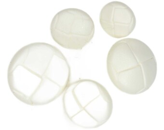 15mm 18mm 20mm 23mm 25mm Off White Football Leather Look BUY 2 4 8 Buttons 550